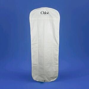 Chloé Paris Logo Garment Bag Dress Cover White Travel Storage